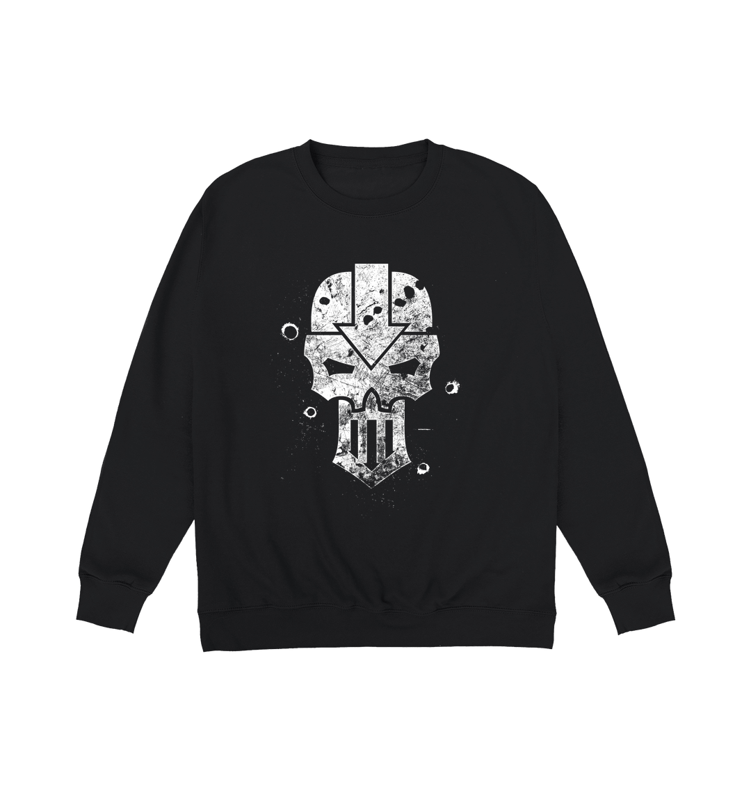 Deep Black Printed Sweater