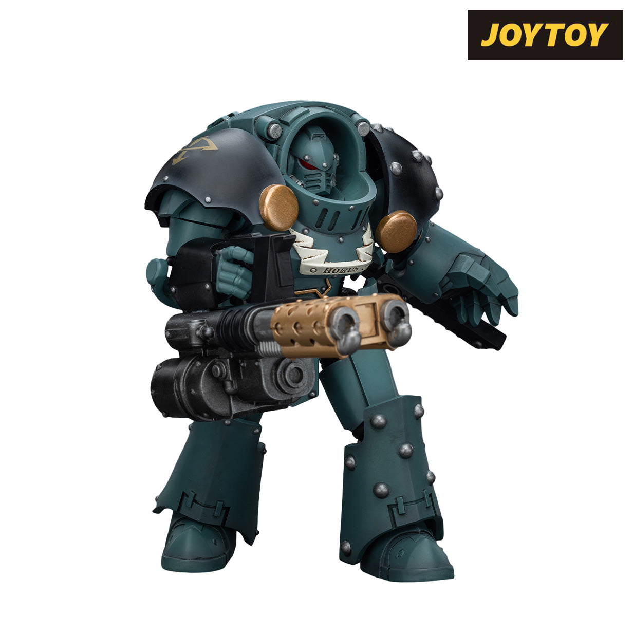 JoyToy Warhammer The Horus Heresy Action Figure - Sons of Horus Tartaros Terminator Squad Terminator with Heavy Flamer and Chainfist (1/18 Scale) Preorder