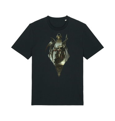 Black Printed T-shirt Front