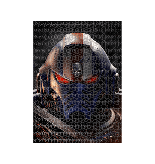 White Warhammer 40,000: Space Marine 2 Titus' Helm 1000 Piece Jigsaw Puzzle