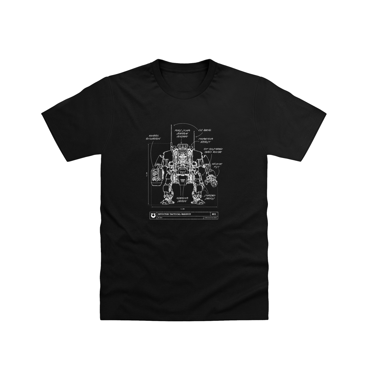 Pitch Black Ultramarines Invictor Warsuit T Shirt