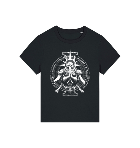 Black Printed T-shirt Front