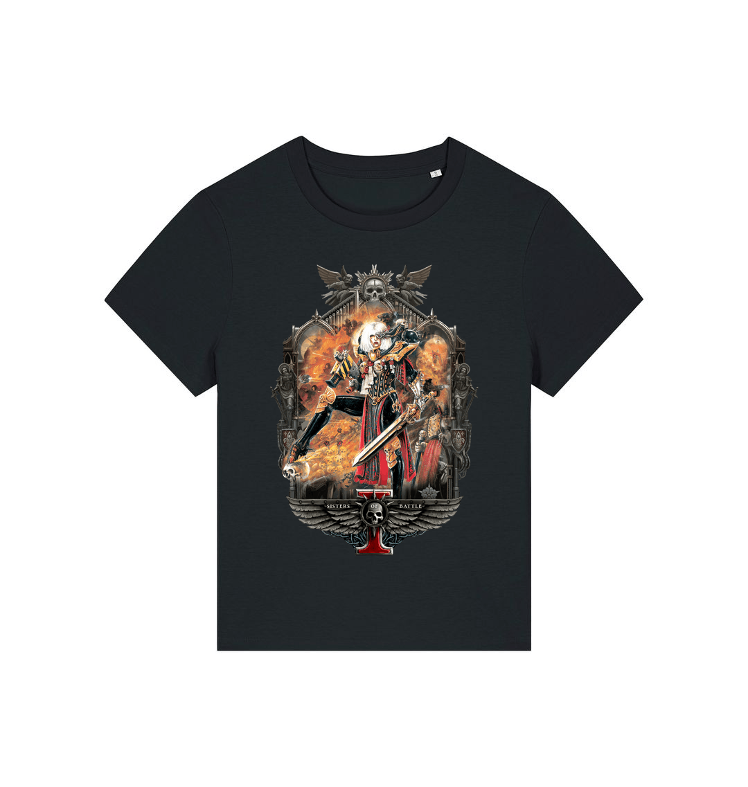 Black Printed T-shirt Front