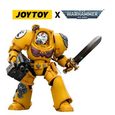 JoyToy Warhammer 40,000 Action Figure - Imperial Fists, Terminator 1 with Power Sword and Storm Bolter (1/18 Scale) Preorder