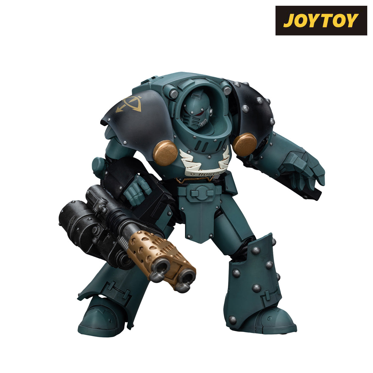 JoyToy Warhammer The Horus Heresy Action Figure - Sons of Horus Tartaros Terminator Squad Terminator with Heavy Flamer and Chainfist (1/18 Scale) Preorder
