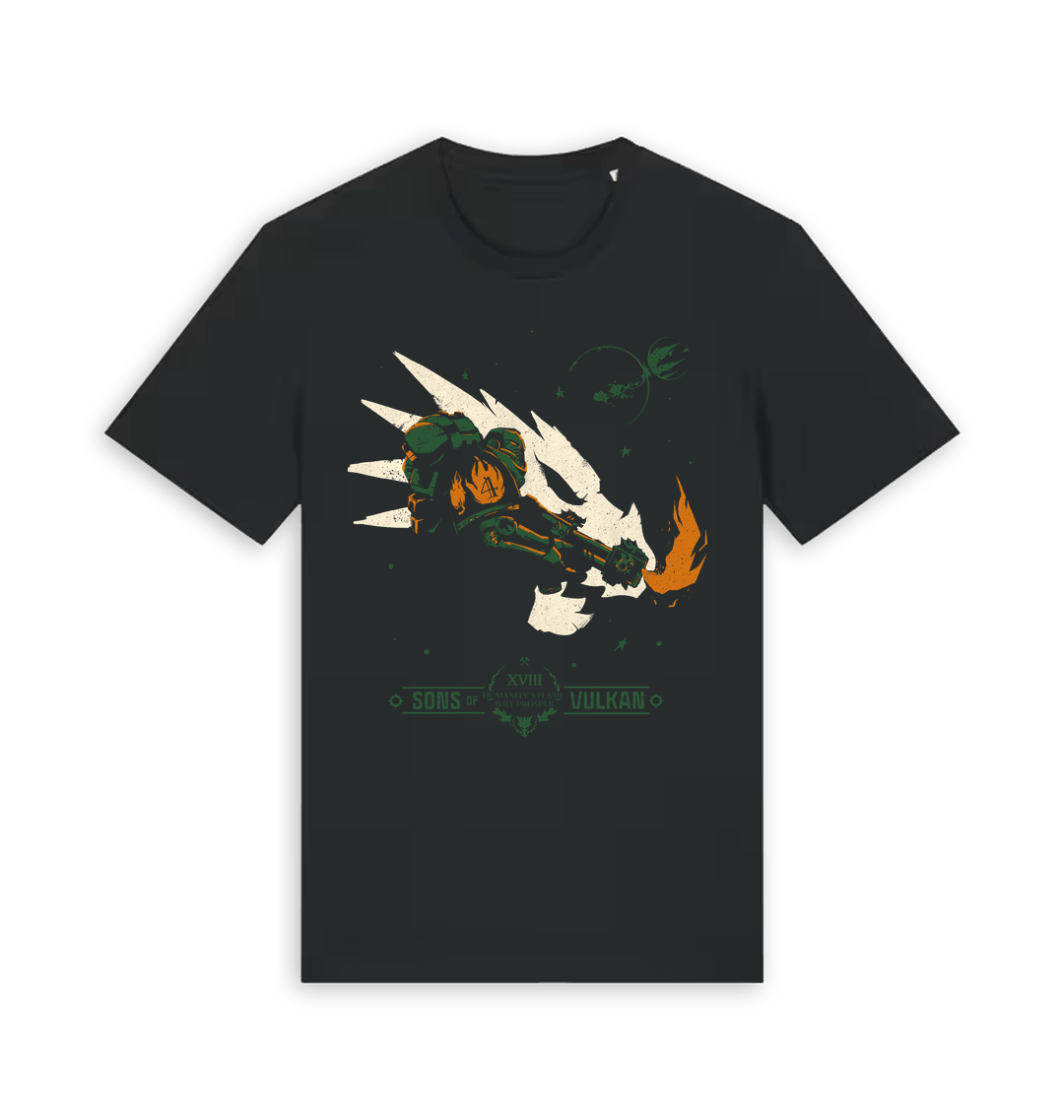 Black Printed T-shirt Front