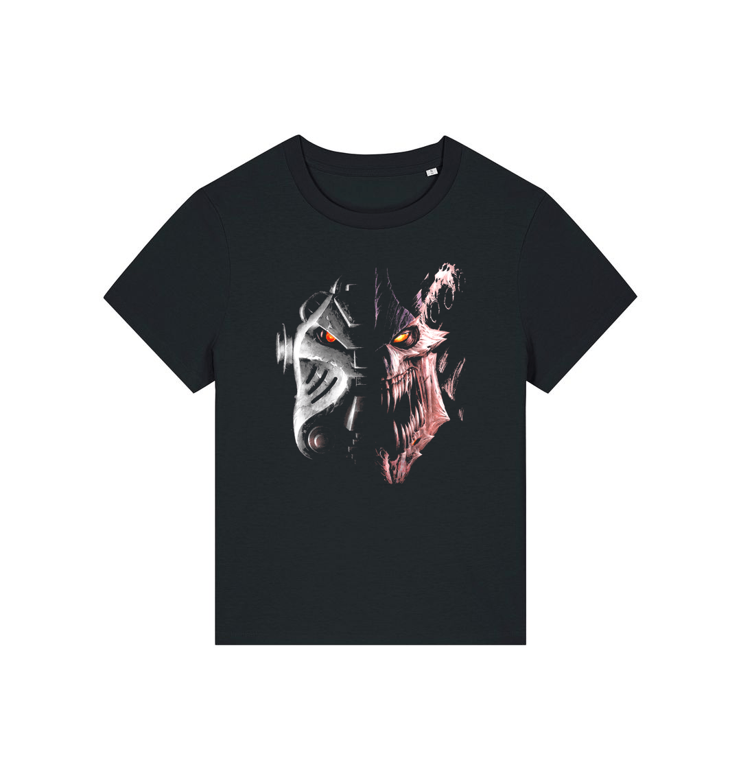 Black Printed T-shirt Front