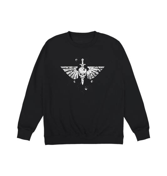 Deep Black Printed Sweater