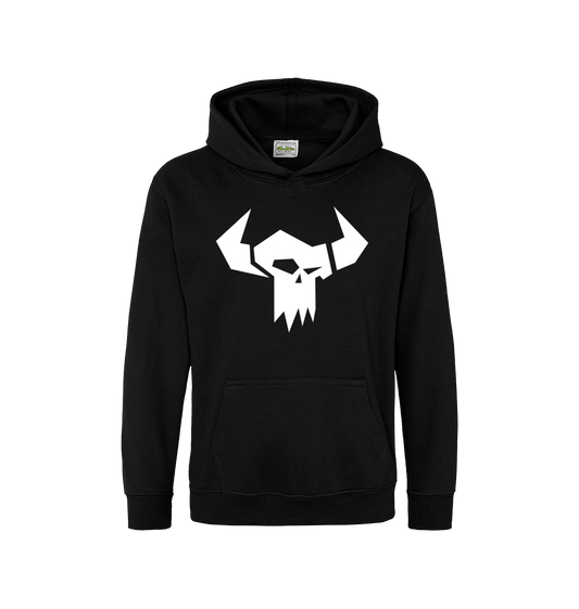 Deep Black Printed Kids Hoodie