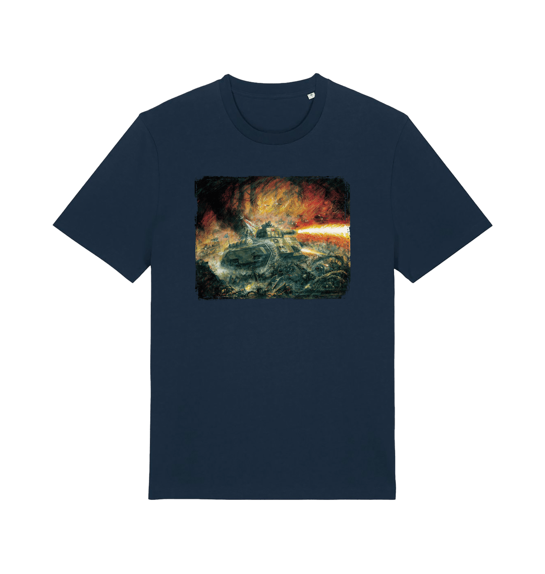 French Navy Printed T-shirt Front