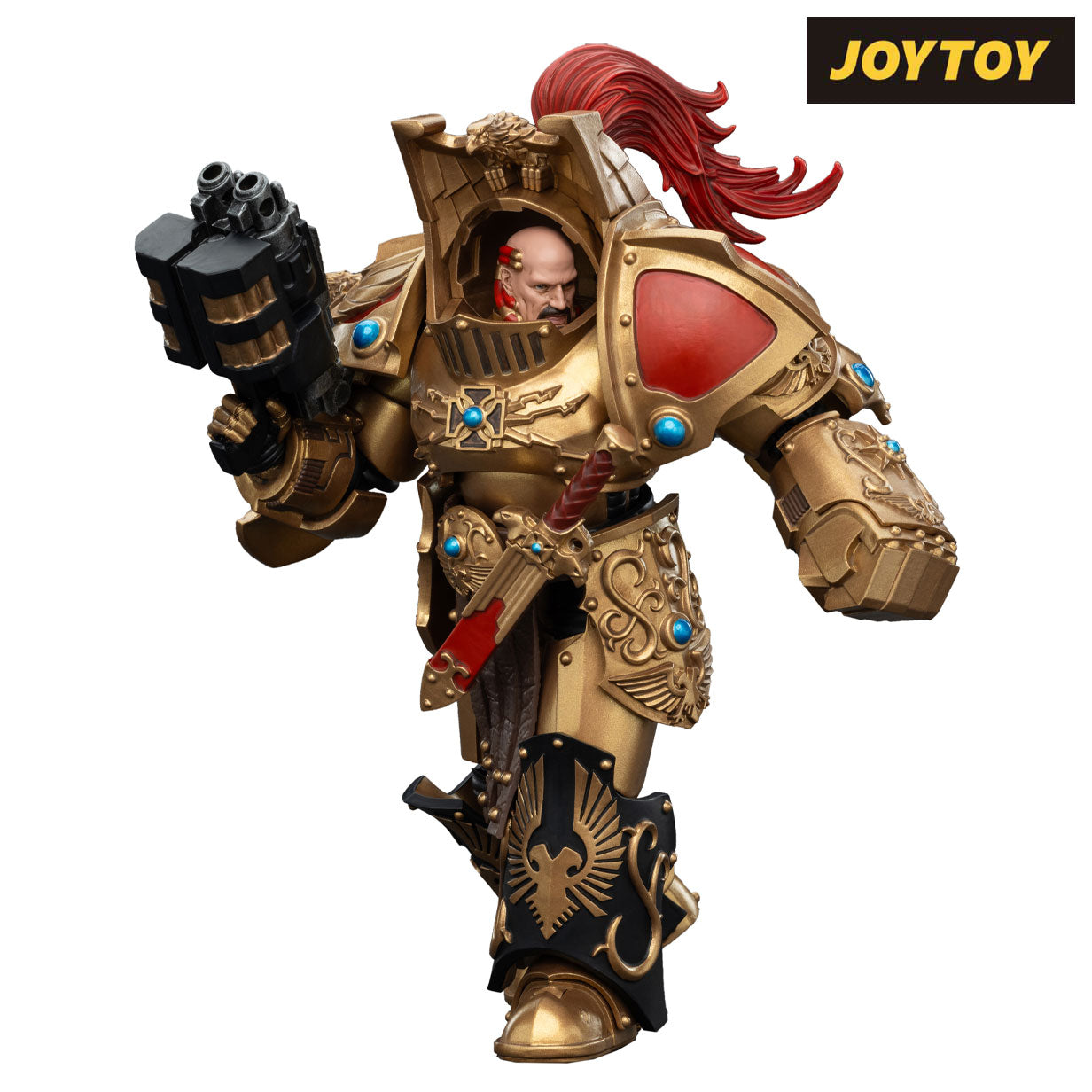JoyToy Warhammer The Horus Heresy Action Figure - Legio Custodes, Aquilon Terminator Squad, Aquilon Terminator with Lastrum Storm Bolter (1/18 Scale) Preorder