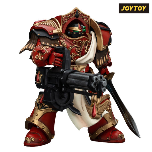 As Shown JoyToy Warhammer The Horus Heresy Action Figure - Blood Angels, Crimson Paladin with Iliastus Assault Cannon (1\/18 Scale)