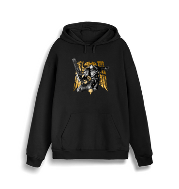 Black Printed Sweater Front