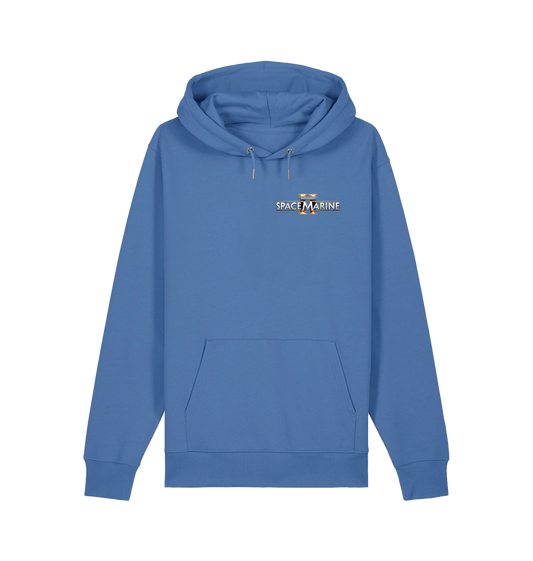 Bright Blue Premium Space Marine 2 Eternal Service Hoodie