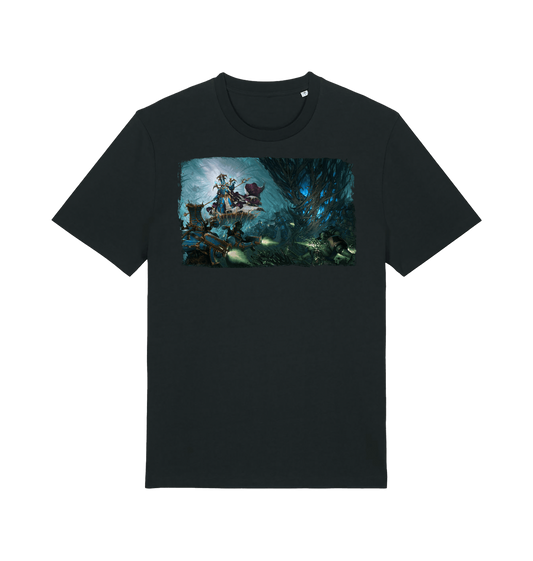 Black Printed T-shirt Front