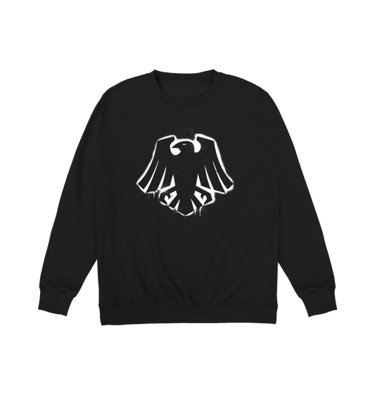 Deep Black Printed Sweater