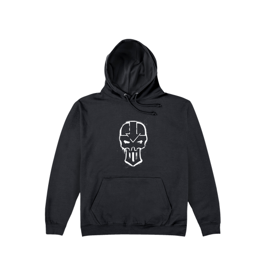 Deep Black Printed Hoody