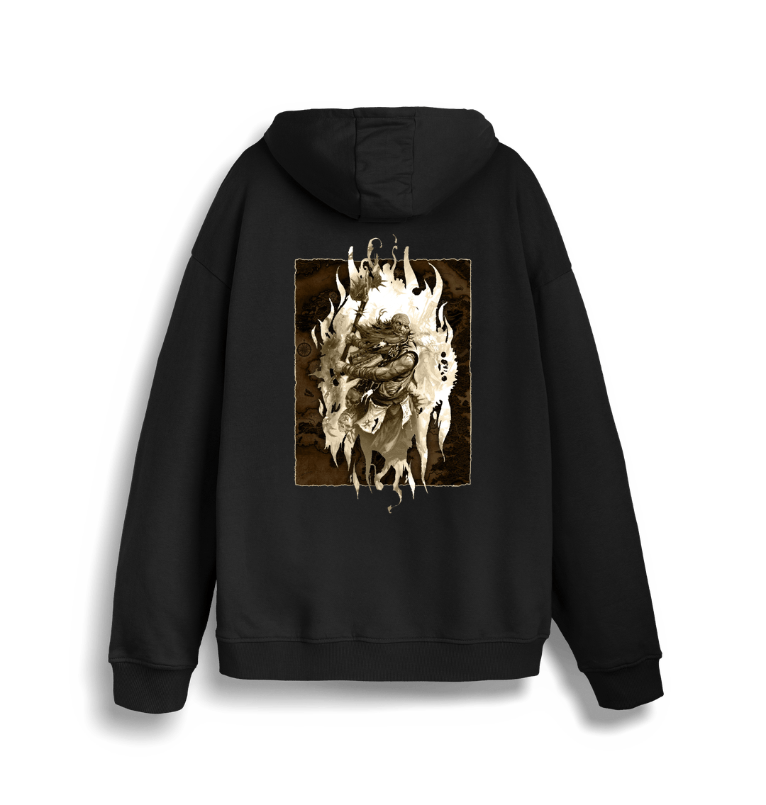 Black Printed Sweater Back