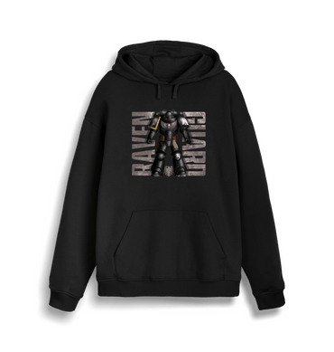 Black Printed Sweater Front