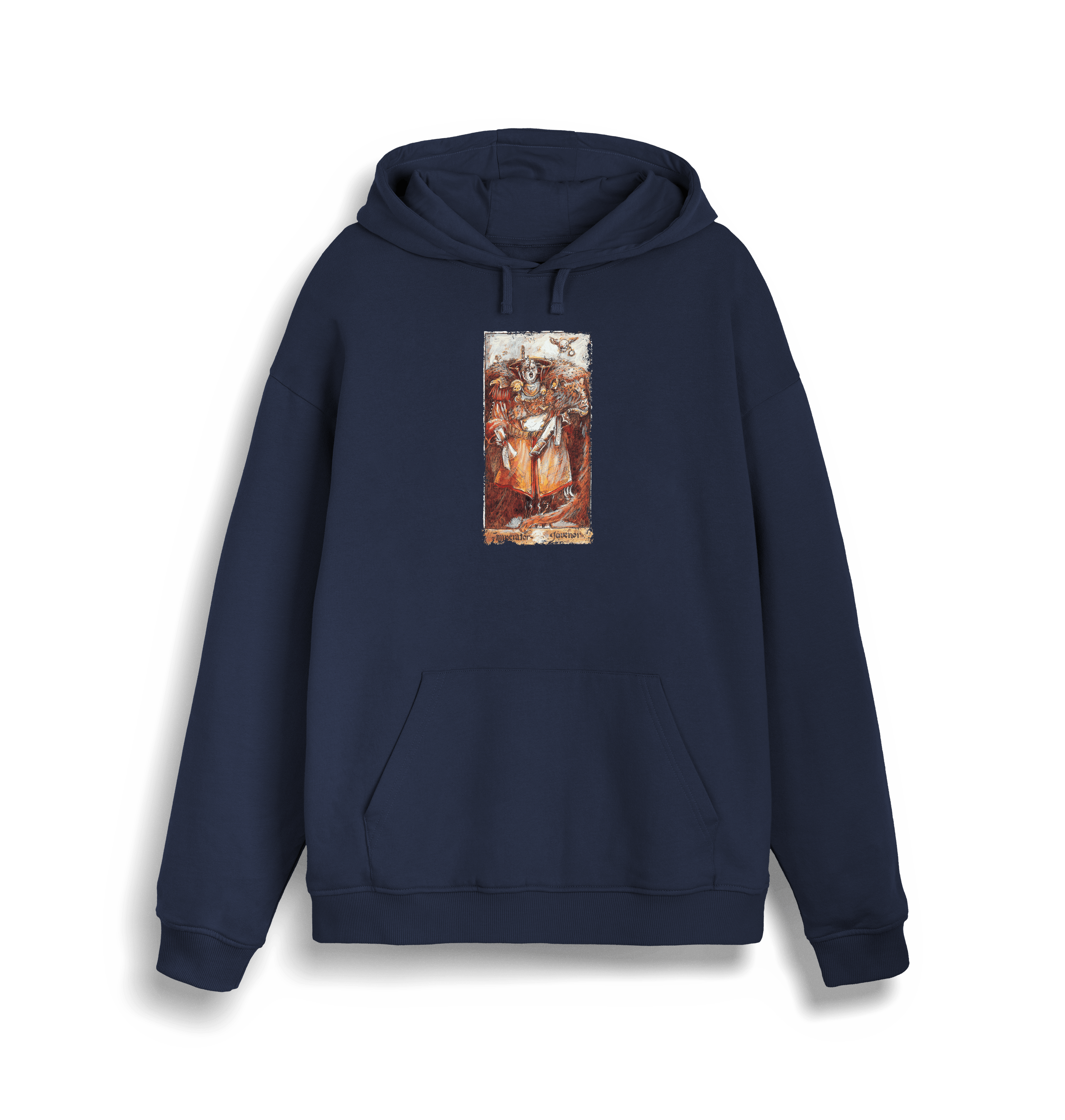 French Navy Printed Sweater Front