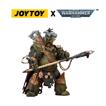 JoyToy Warhammer 40,000 Action Figure - Death Guard, Deathshroud Terminator 1, with Manreaper and Plaguespurter Gauntlet  (1/18 Scale) Preorder