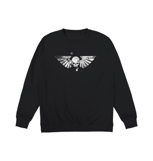 Deep Black Printed Sweater