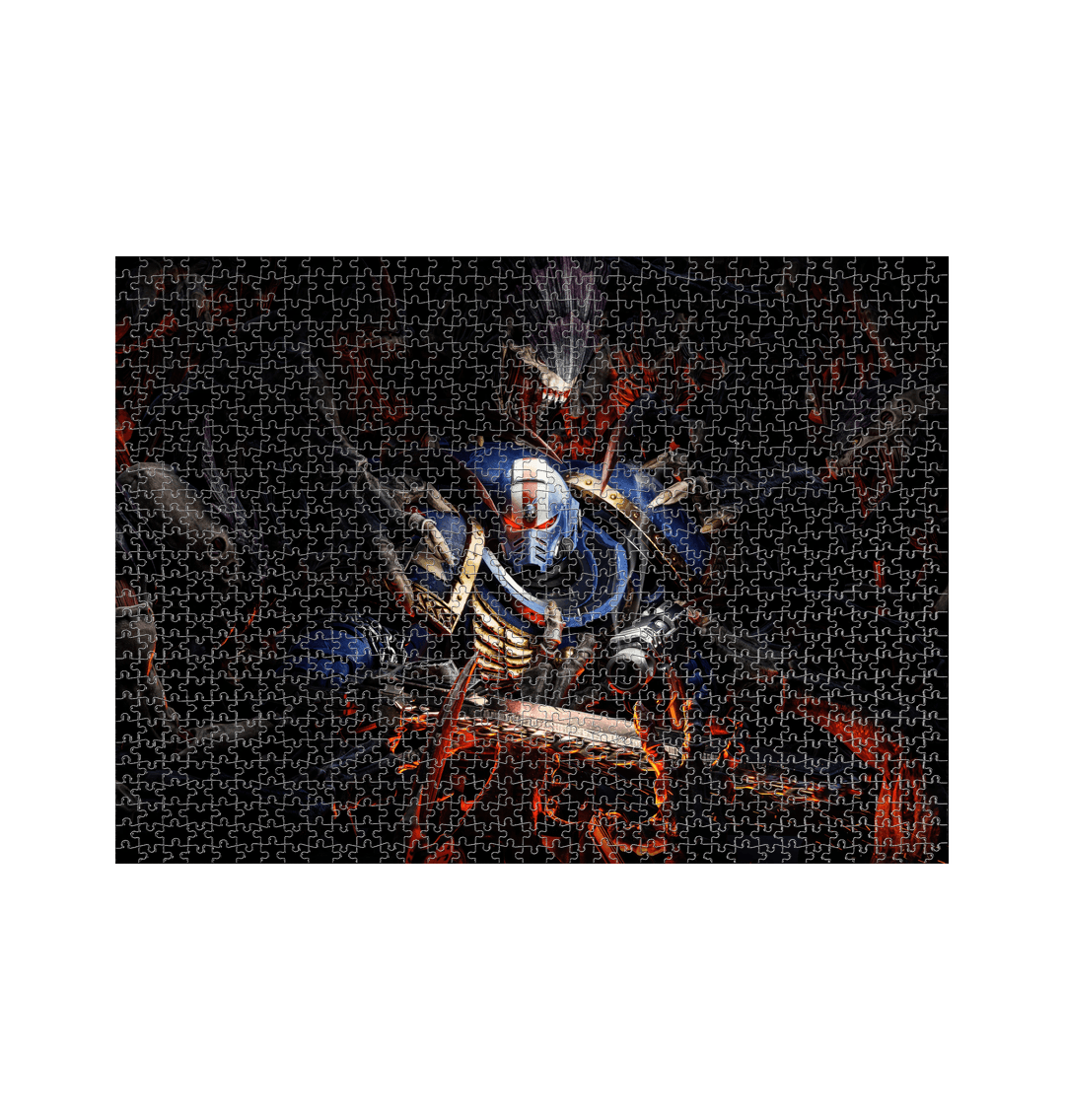 White Warhammer 40,000: Space Marine 2 Lieutenant Titus Art 1000 Piece Jigsaw Puzzle