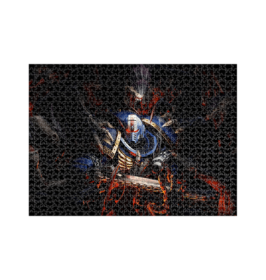 White Warhammer 40,000: Space Marine 2 Lieutenant Titus Art 1000 Piece Jigsaw Puzzle