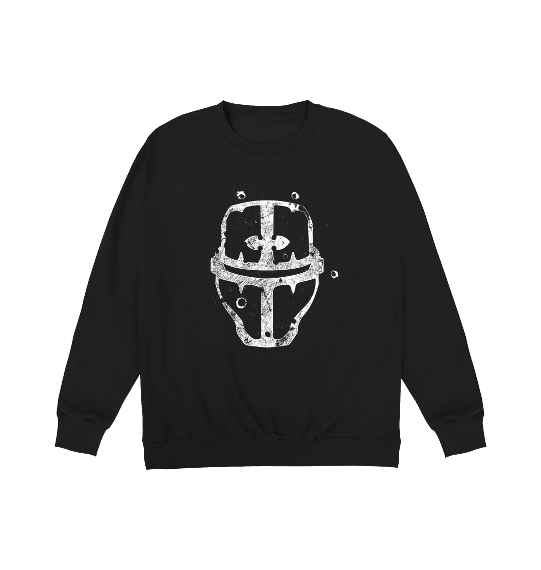 Deep Black Printed Sweater