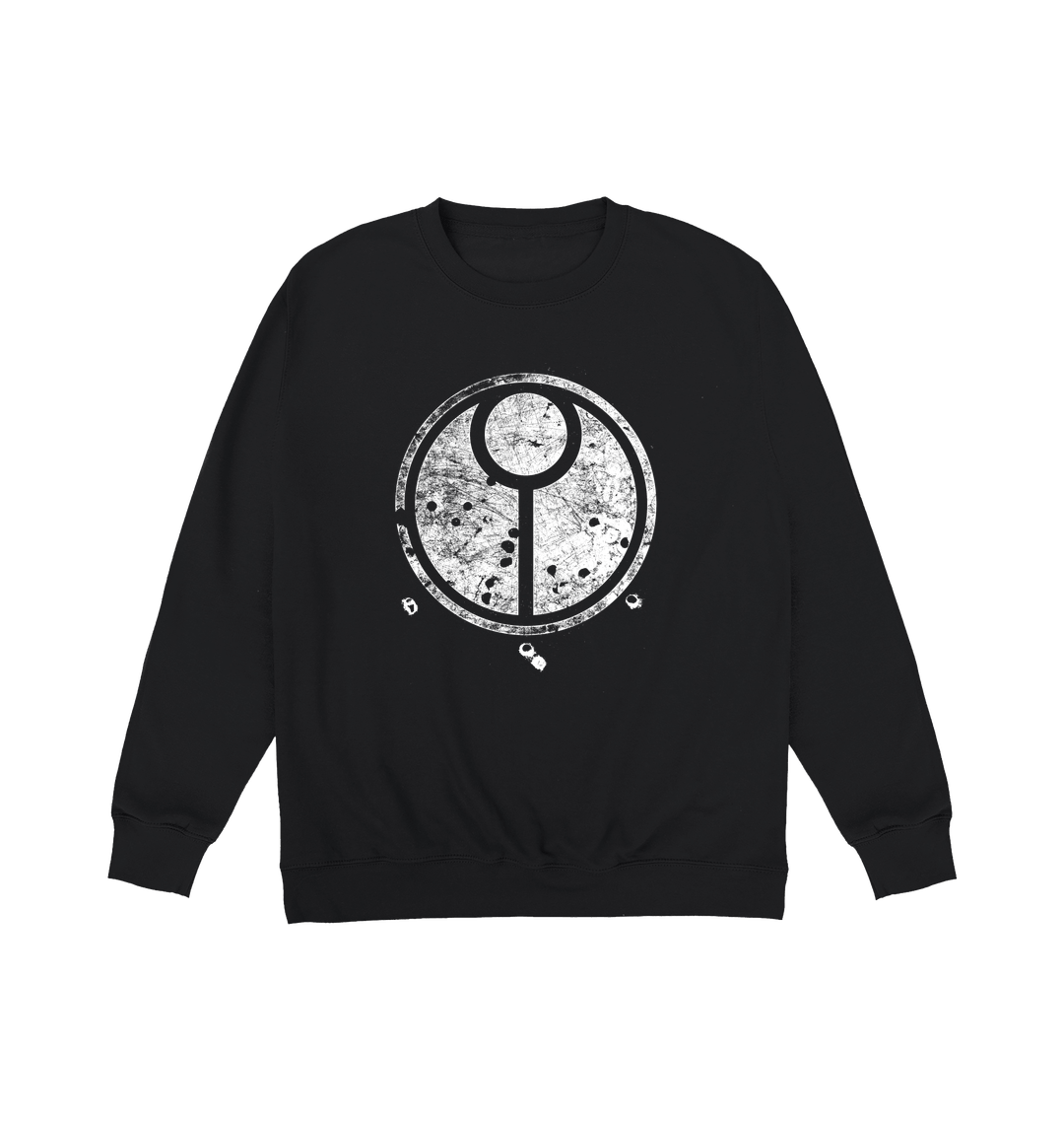 Deep Black Printed Sweater