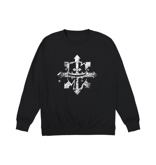 Deep Black Printed Sweater