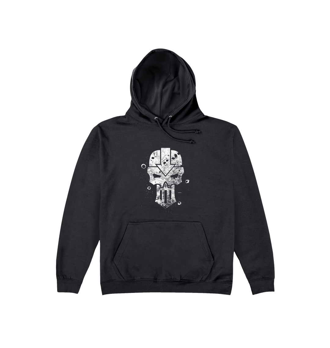 Deep Black Printed Hoody
