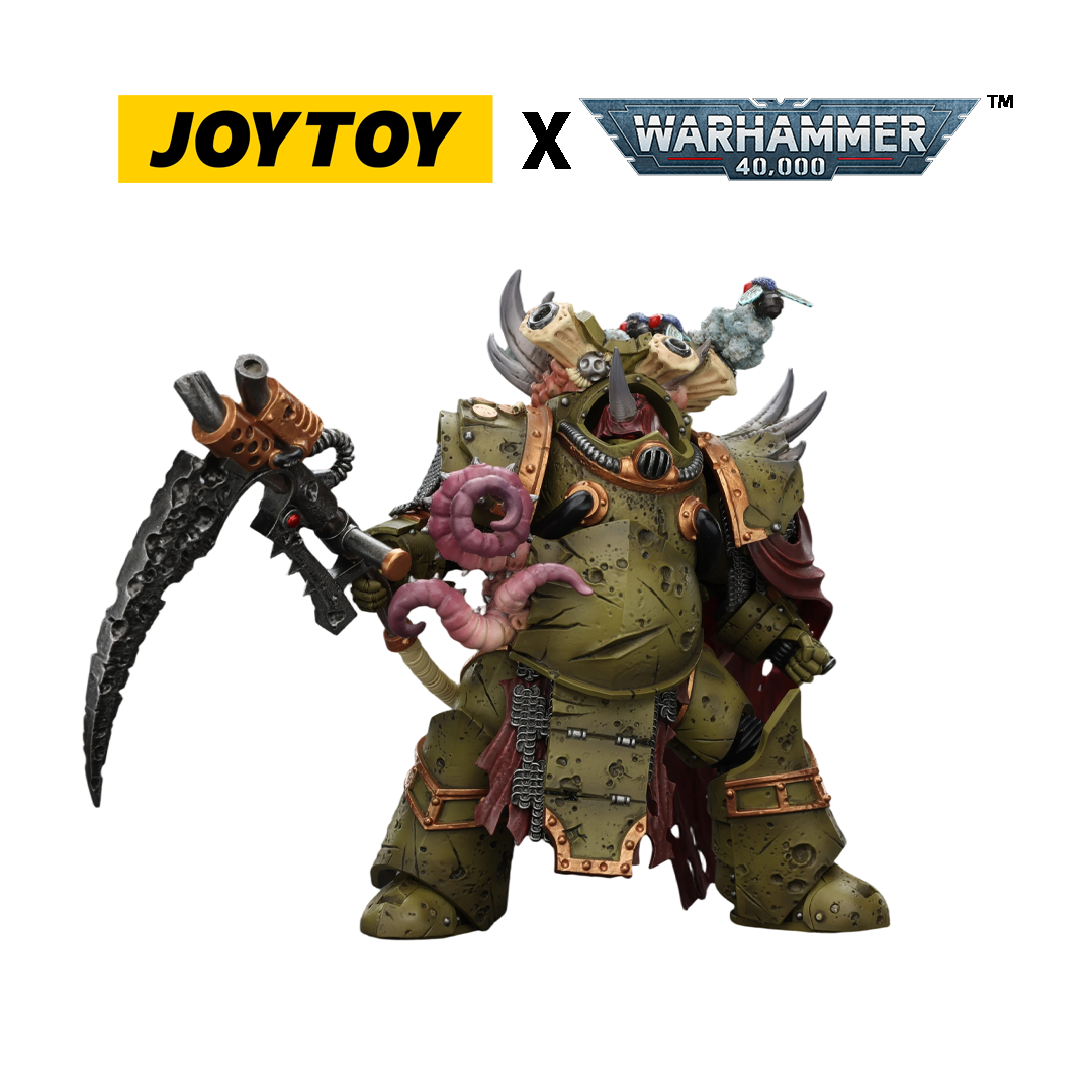 JoyToy Warhammer 40,000 Action Figure - Death Guard, Deathshroud Terminator 2, with Manreaper and Plaguespurter Gauntlet  (1/18 Scale) Preorder
