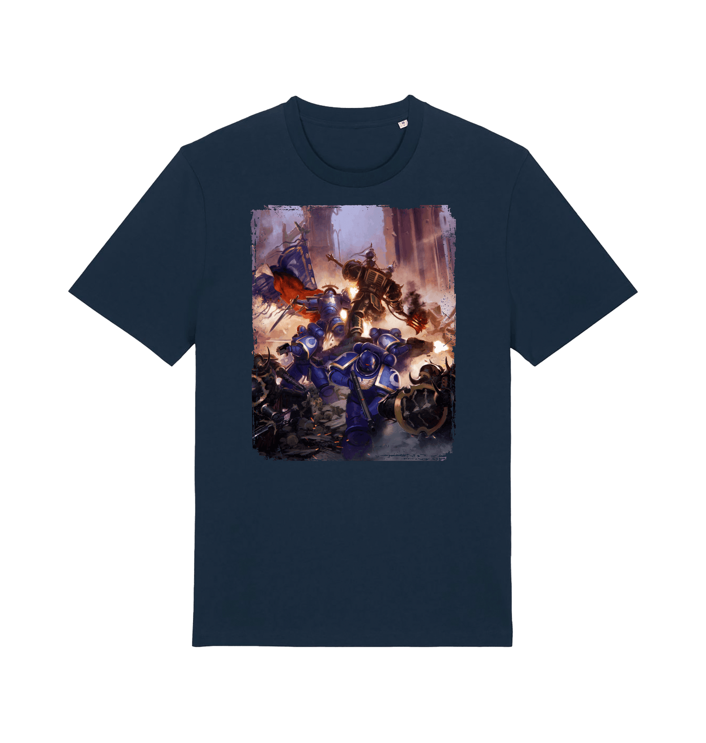 French Navy Printed T-shirt Front