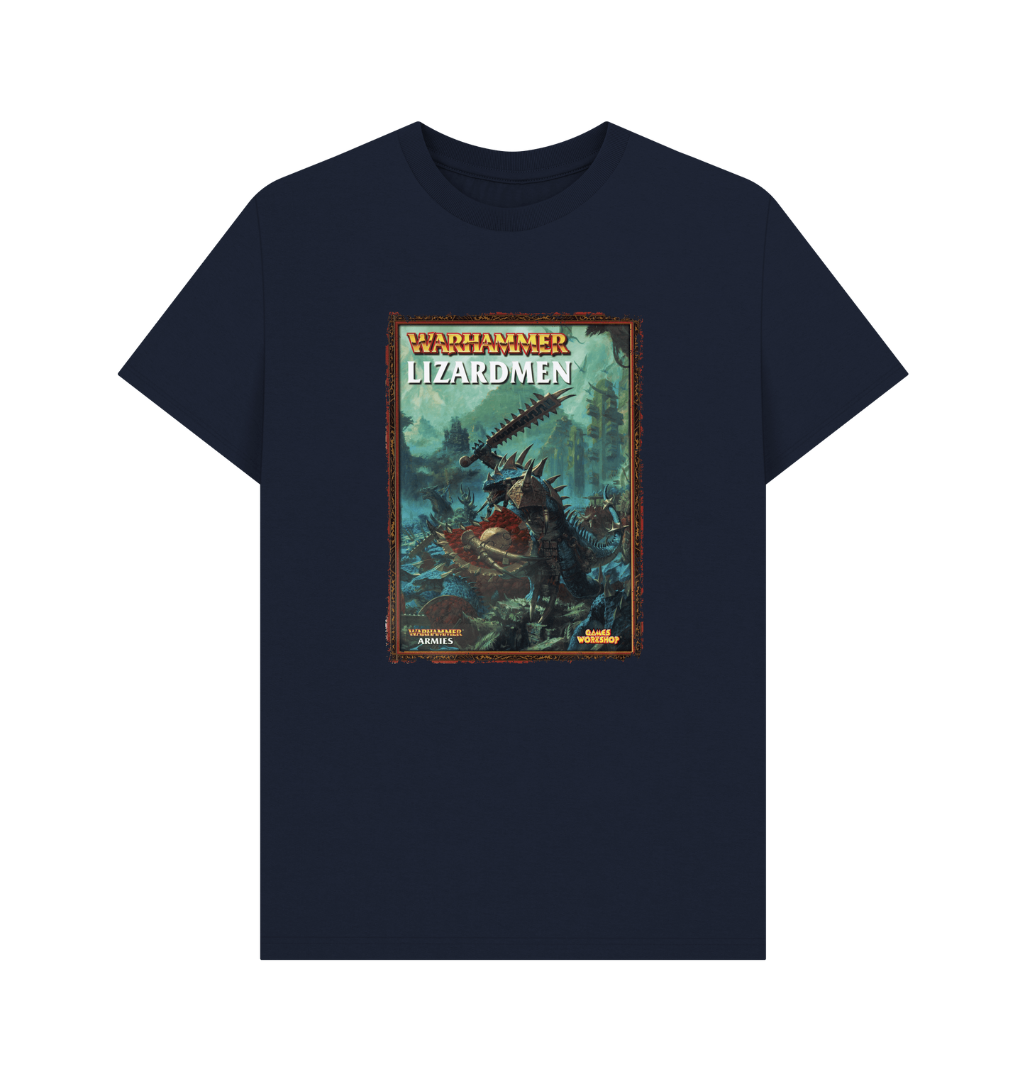 Navy Blue Warhammer Fantasy Battle 7th Edition - Lizardmen T Shirt