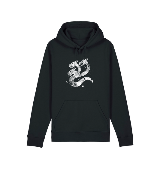 Black Printed Hoody Front