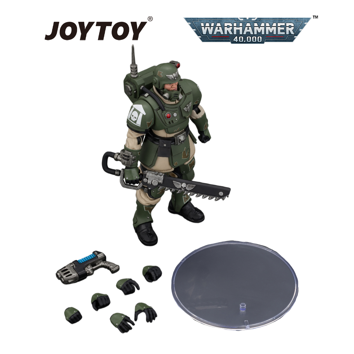 JOYTOY Warhammer 40,000 - Astra Militarum Kasrkin 1 with Chainsword and Plasma Pistol (1/18 Scale) Preorder