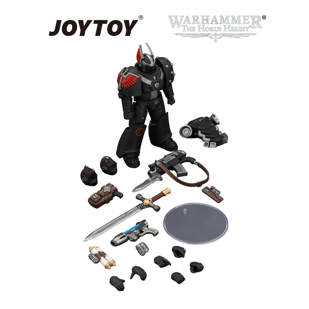 JOYTOY Warhammer The Horus Heresy - Dark Angels, MKVI Tactical Sergeant with Power Sword and Plasma Pistol (1/18 Scale) Preorder
