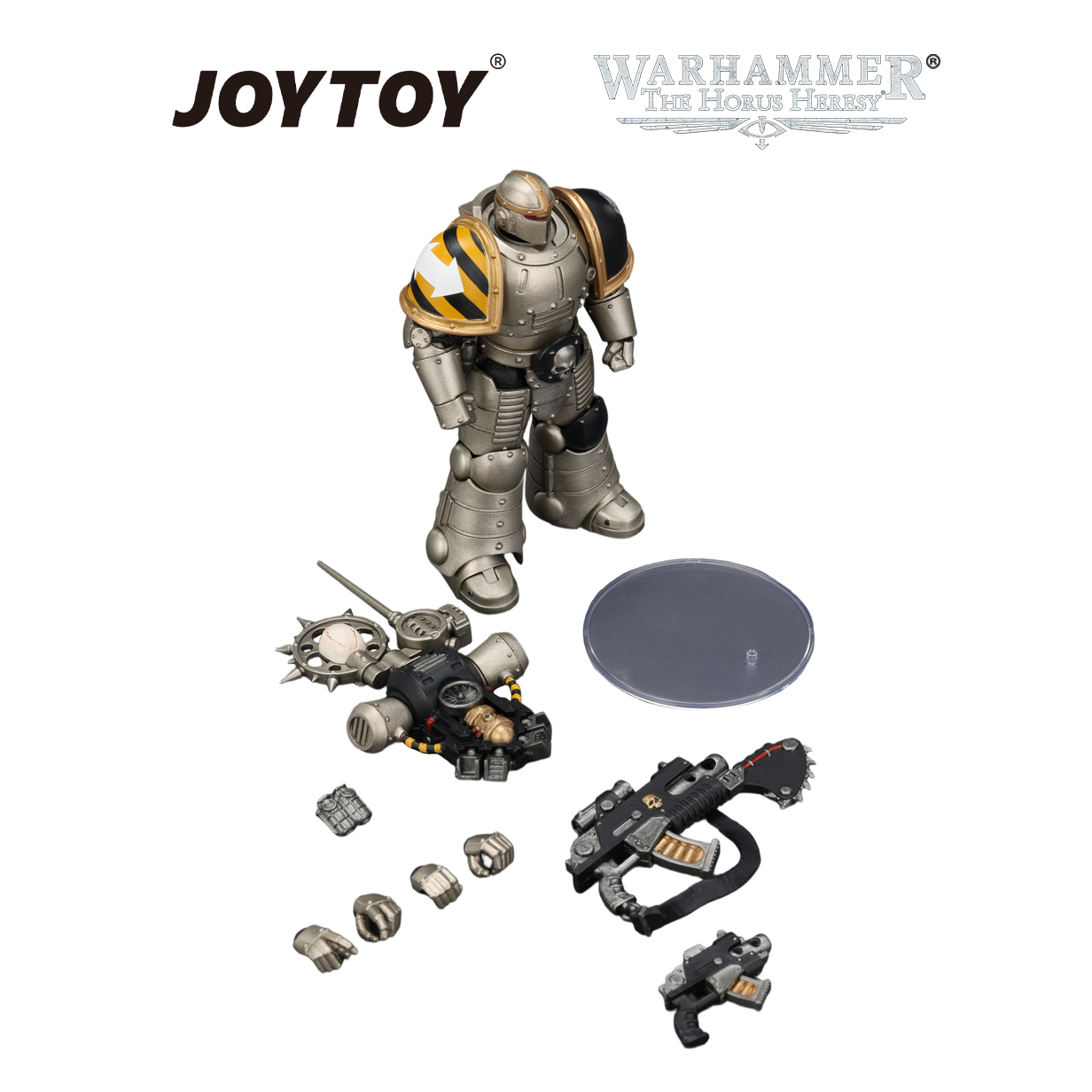 JOYTOY Warhammer The Horus Heresy - Iron Warriors, MkII Legionary 2 with Bolter and Bolt Pistol (1/18 Scale) Preorder