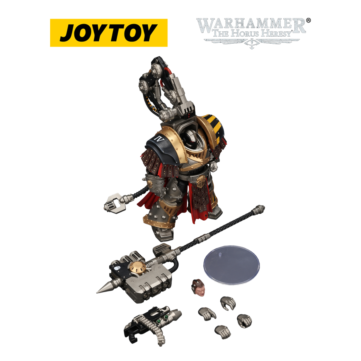 JOYTOY Warhammer The Horus Heresy - Iron Warriors, Warsmith with Graviton Crusher Hammer (1/18 Scale) Preorder
