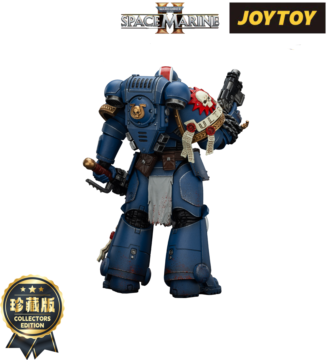 JoyToy Warhammer 40,000: Space Marine 2 Action Figure - Ultramarines, Lieutenant Titus - Collector’s Edition (1/18 Scale)