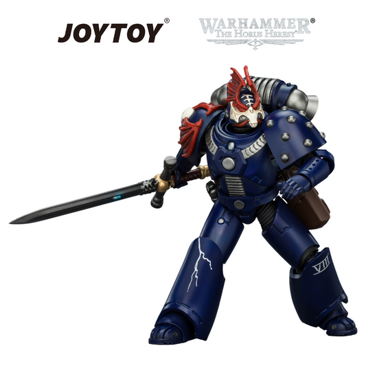 JOYTOY Warhammer The Horus Heresy - Night Lords, MKVI Tactical Legionary with Bolter, Plasma Pistol, Bolt Pistol & Power Sword (1/18 Scale)