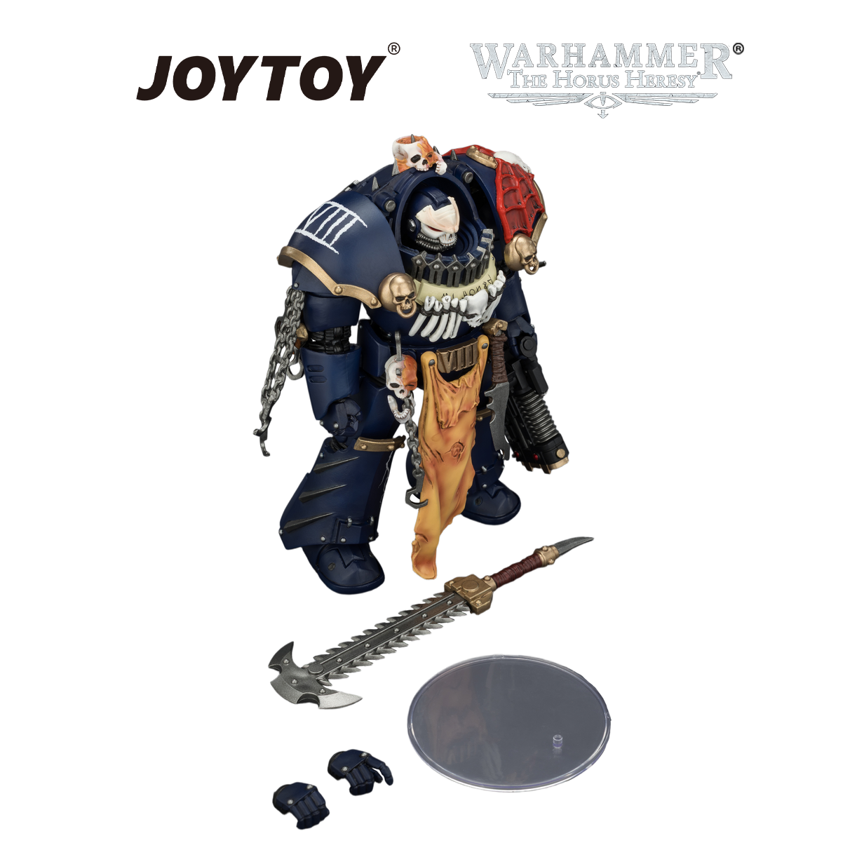 JOYTOY Warhammer The Horus Heresy - Night Lords, Contekar Terminator 1 with Chainblade & Volkite Cavitor (1/18 Scale) Preorder