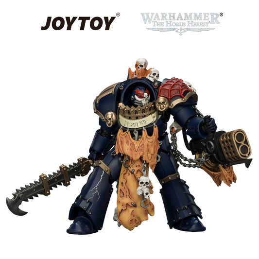 JOYTOY Warhammer The Horus Heresy - Night Lords, Contekar Terminator Dissident with Chainblade & Heavy Flamer (1/18 Scale) Preorder