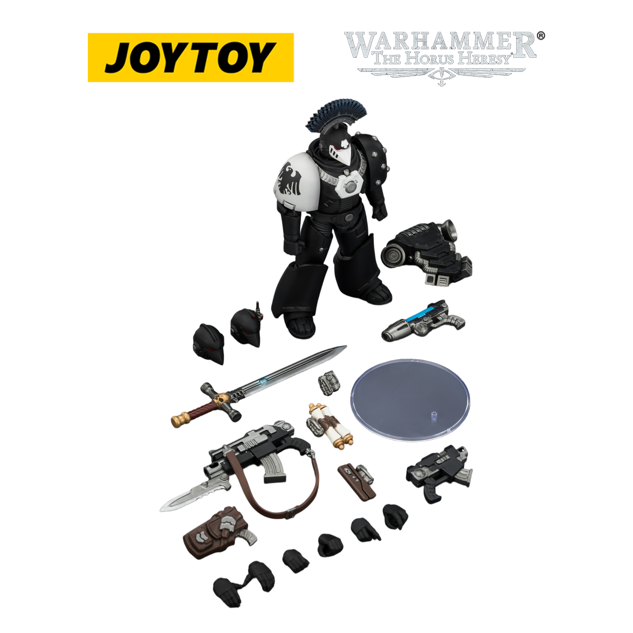JOYTOY Warhammer The Horus Heresy - Raven Guard MkVI Sergeant with Power Sword, Bolter and Plasma Pistol (1/18 Scale) Preorder