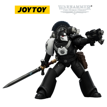 JOYTOY Warhammer The Horus Heresy - Raven Guard MkVI Sergeant with Power Sword, Bolter and Plasma Pistol (1/18 Scale) Preorder
