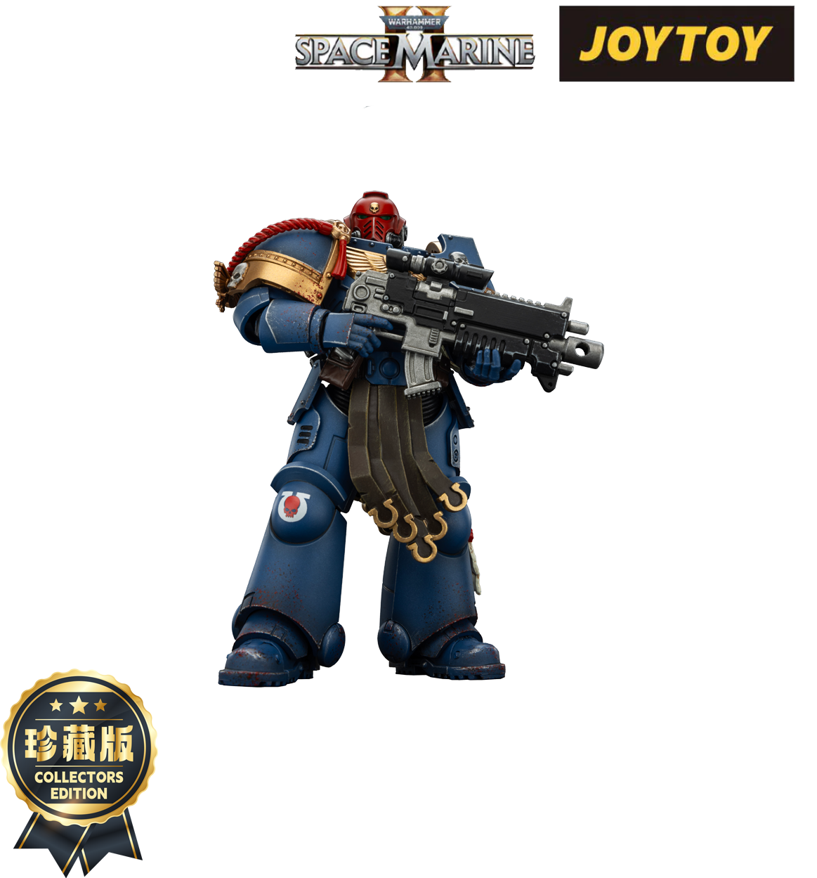 JoyToy Warhammer 40,000: Space Marine 2 Action Figure - Ultramarines, Sergeant Gadriel - Collector’s Edition (1/18 Scale)