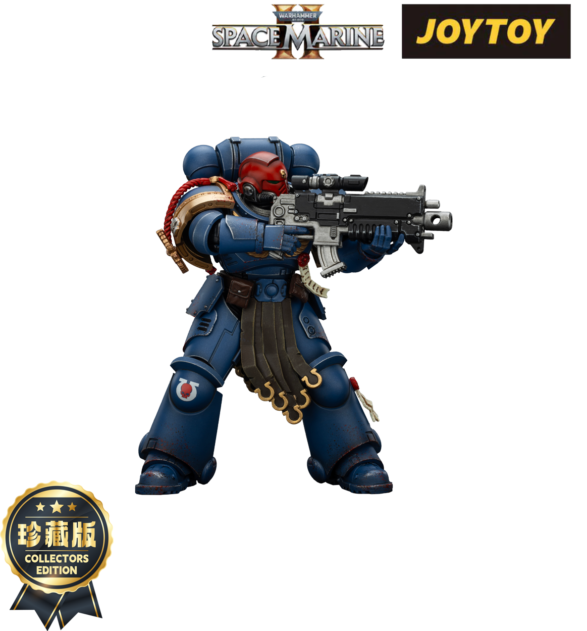 JoyToy Warhammer 40,000: Space Marine 2 Action Figure - Ultramarines, Sergeant Gadriel - Collector’s Edition (1/18 Scale)