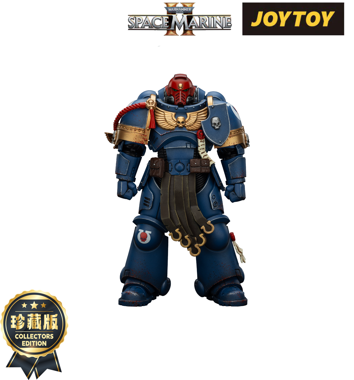 JoyToy Warhammer 40,000: Space Marine 2 Action Figure - Ultramarines, Sergeant Gadriel - Collector’s Edition (1/18 Scale)