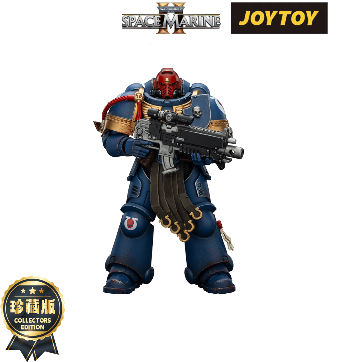 JoyToy Warhammer 40,000: Space Marine 2 Action Figure - Ultramarines, Sergeant Gadriel - Collector’s Edition (1/18 Scale)